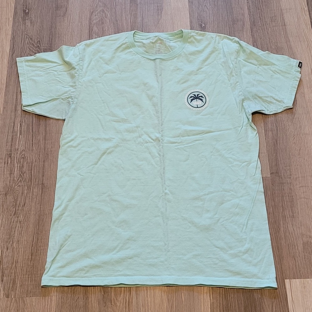 Vans Light Mint Green Short Sleeve Tee with Palm Logo